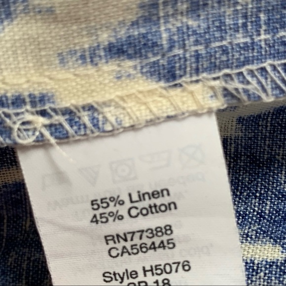 J Crew Factory Dress Back Bow Sleeveless Blue White Chevron XS - Picture 12 of 13